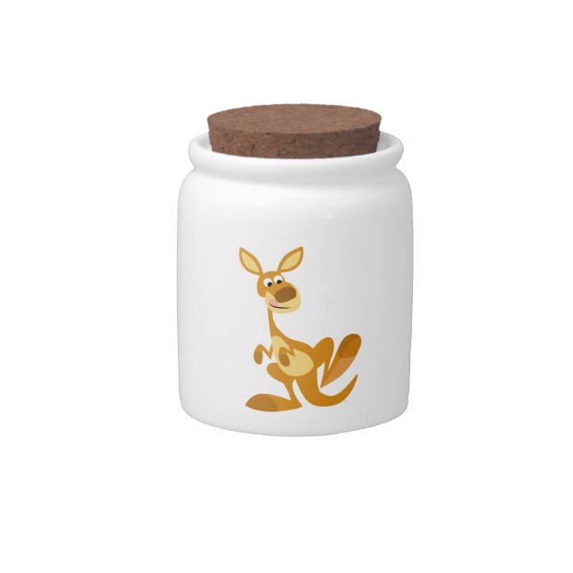 Cute Thumping Cartoon Kangaroo Candy Jar (Front)