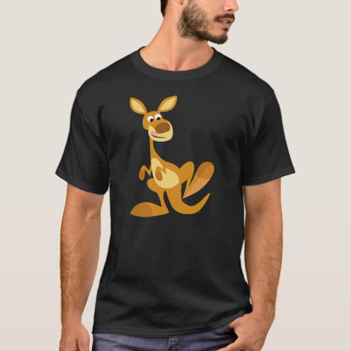 Cute Thumping Cartoon Kangaroo T_Shirt