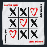 Cute Tic Tac Toe Custom Name Valentines Day Bandana<br><div class="desc">Simple Wavy Graphics Be Mine Valentine Pet Bandana - Love-themed Accessory for Your Beloved Furry Friend Description: Show your pet some love this Valentine's Day with our "Simple Wavy Graphics Be Mine Valentine Pet Bandana." This charming accessory is the perfect way to celebrate the bond you share with your furry...</div>