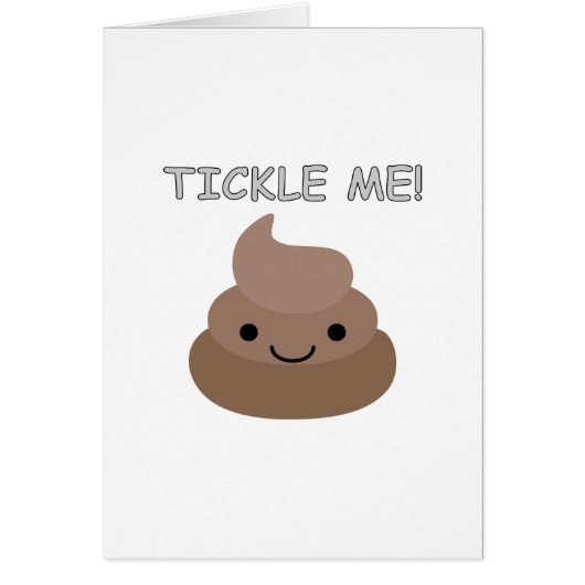 Cute Tickle Me Poop Emoji Cards (Front)