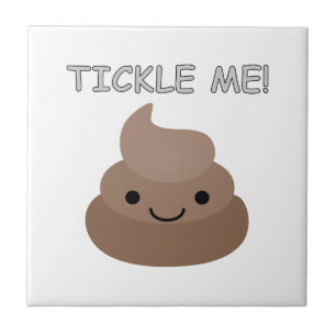 Cute Tickle Me Poop Emoji Ceramic Tile