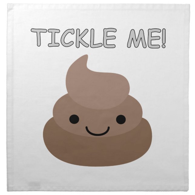 Cute Tickle Me Poop Emoji Cloth Napkin (Front)