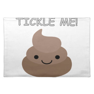 Cute Tickle Me Poop Emoji Cloth Placemat