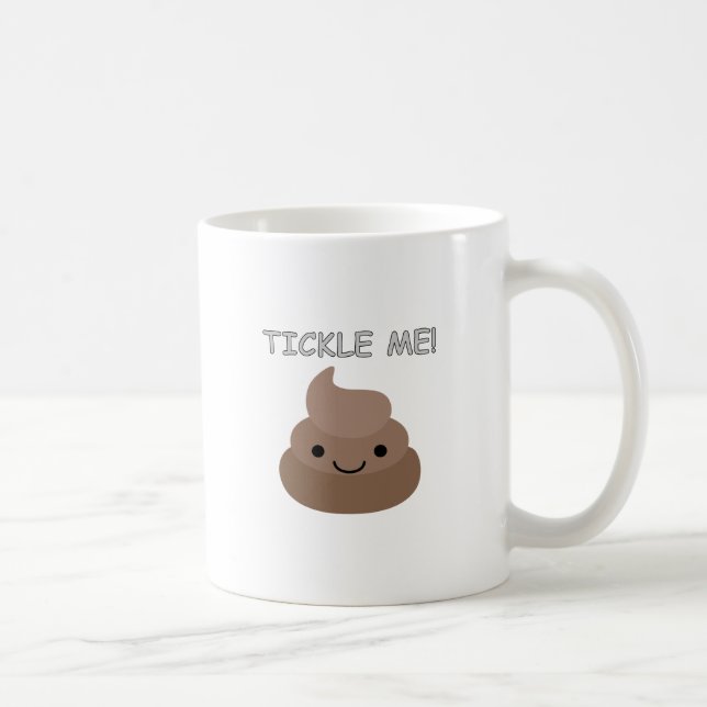 Cute Tickle Me Poop Emoji Coffee Mug (Right)