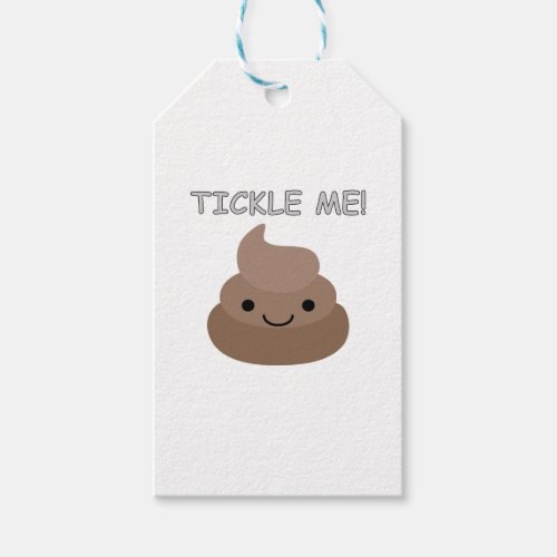 Cute Tickle Me Poop Emoji Gift Tags