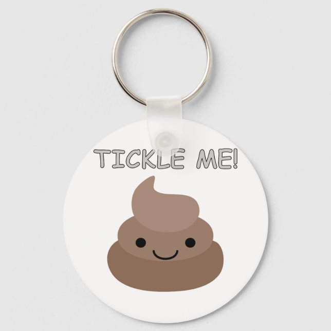 Cute Tickle Me Poop Emoji Keychain (Front)