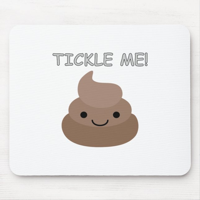 Cute Tickle Me Poop Emoji Mouse Pad (Front)