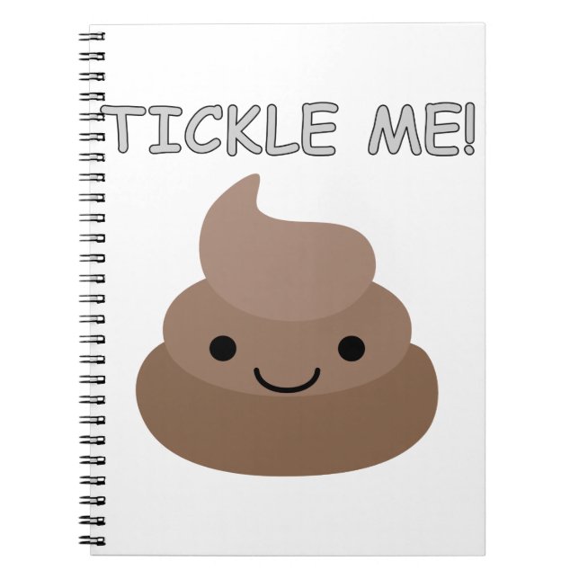 Cute Tickle Me Poop Emoji Notebook (Front)