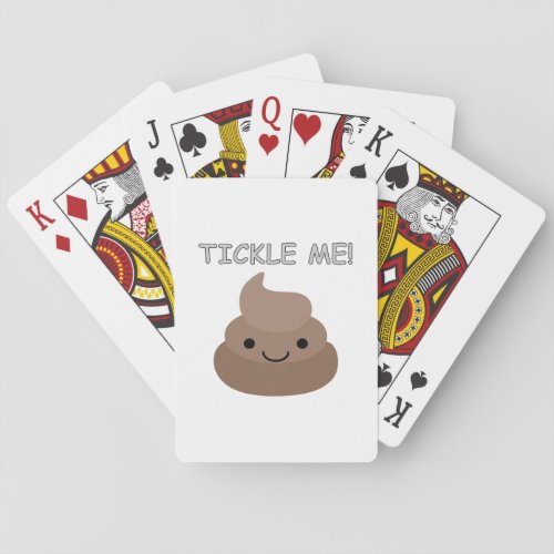 Cute Tickle Me Poop Emoji Playing Cards
