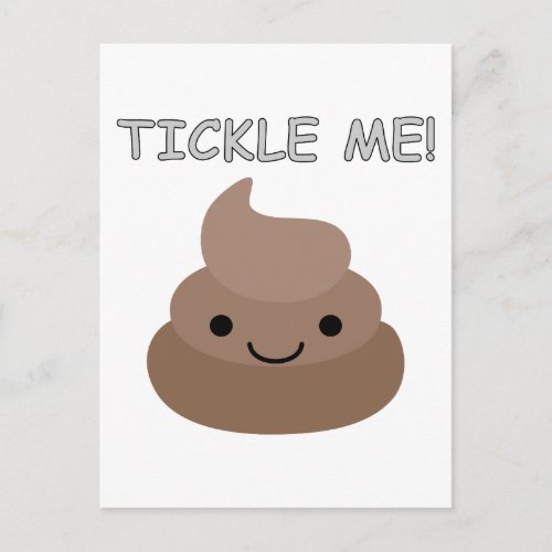 Cute Tickle Me Poop Emoji Postcard