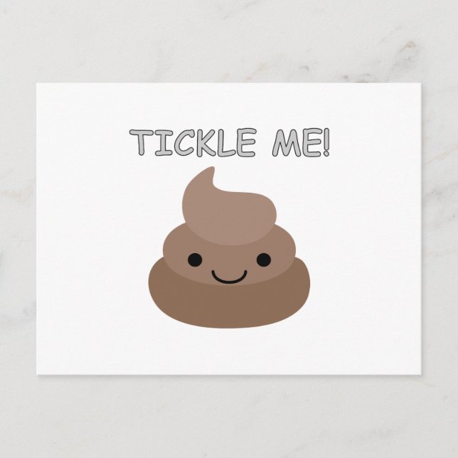 Cute Tickle Me Poop Emoji Postcard (Front)