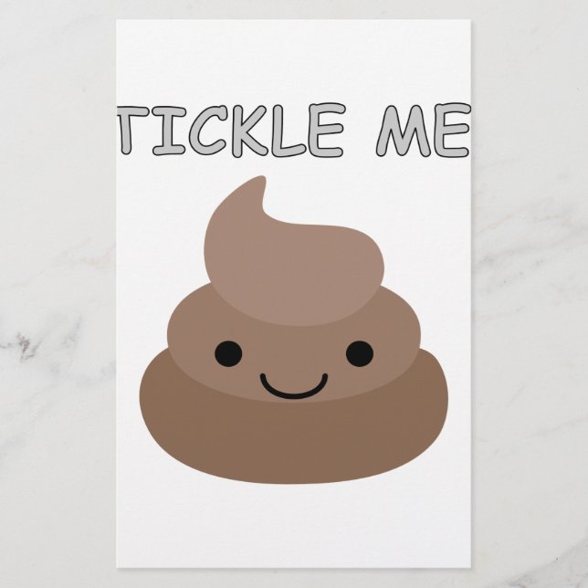 Cute Tickle Me Poop Emoji Stationery (Front)