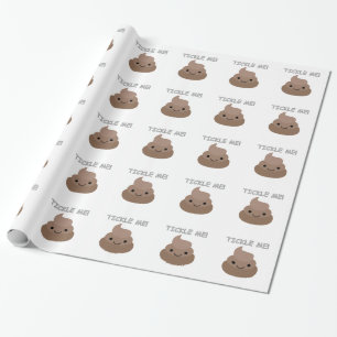 Cute Tickle Me Poop Emoji Wrapping Paper