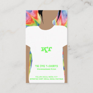 Cute Tie Dye Cut All Over Heat Transfer Vinyl Business Card