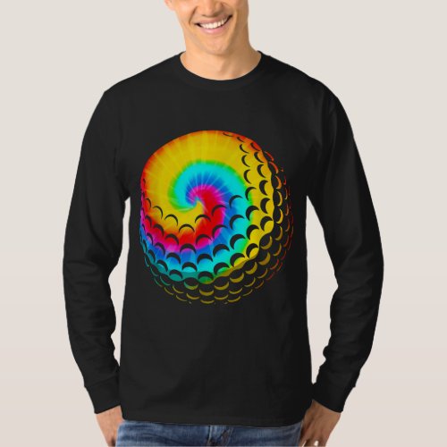 Cute Tie Dye Golf Gift Men Women Funny Rainbow Col T_Shirt