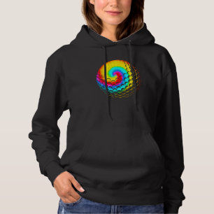 Cute Tie Dye Golf Men Women Rainbow Colored Ball Hoodie