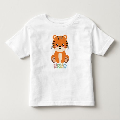 Cute tiger 2024 toddler t_shirt