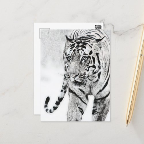 cute tiger animal lovers  postcard