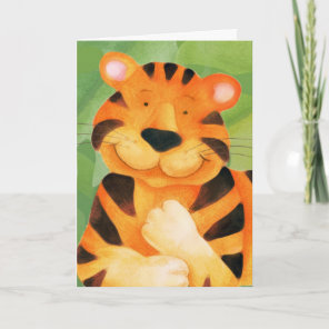 Cute Tiger art kids Birthday Card