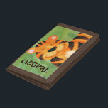 Cute tiger art named kids wallet<br><div class="desc">Encourage saving with this cute tiger big cat wallet or purse,  personalize with your name. Currently reads Teagan. Uniquely painted in watercolor and designed by Sarah Trett.</div>