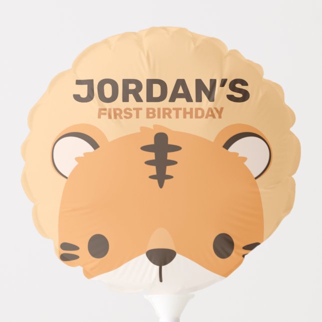 Cute Tiger Birthday Balloon (Front)
