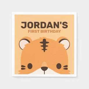 Cute Tiger Birthday Napkins