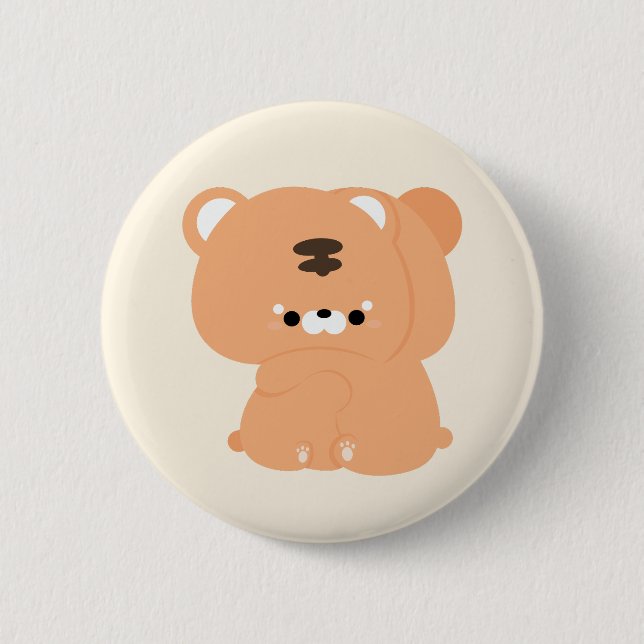 Cute Tiger Couple Button (Front)