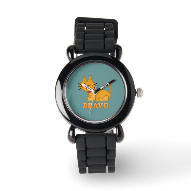Cute tiger cub cat animal pet brave bravo cartoon watch (Front)