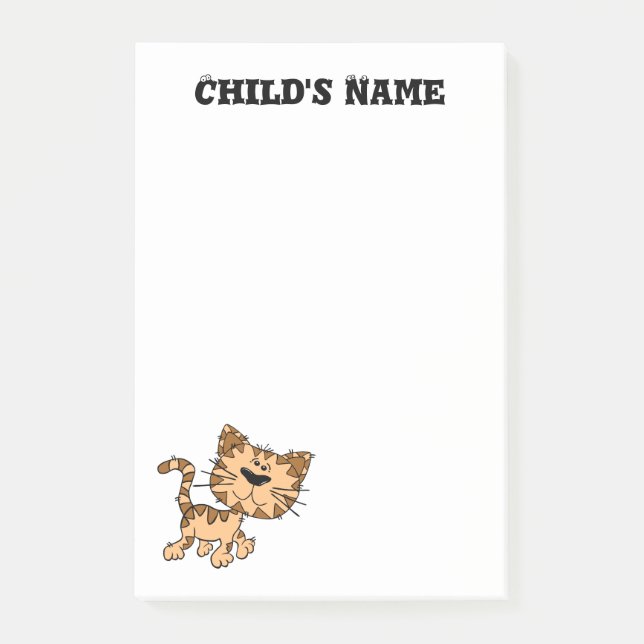Cute Tiger Cub Post-it Notes (Front)