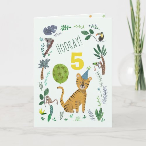 Cute tiger custom age birthday