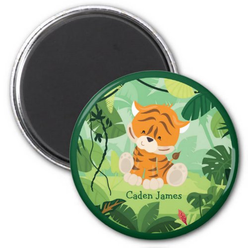Cute Tiger Custom Kids Safari Animal Magnet