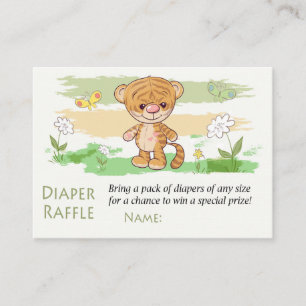 Cute tiger Diaper Raffle Tickets