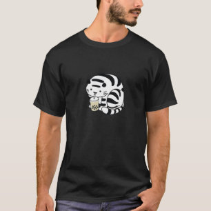 Cute Tiger Drinking Boba Bubble Milk Tea T-Shirt