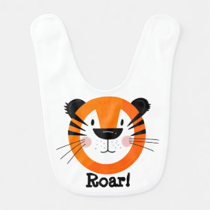 Cute Tiger Face Art Baby Bib