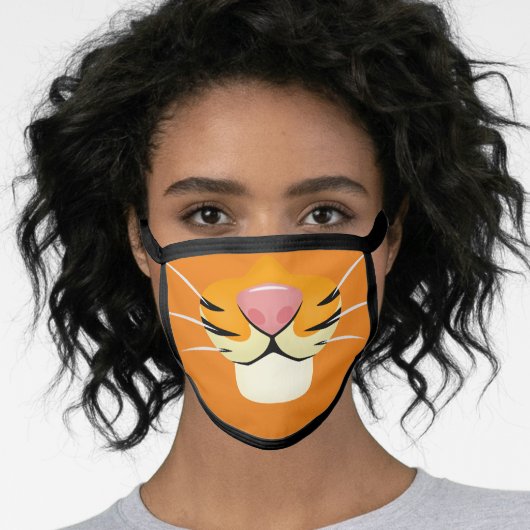 Cute Tiger Face Cartoon Style for Kids Mask (Worn Her)