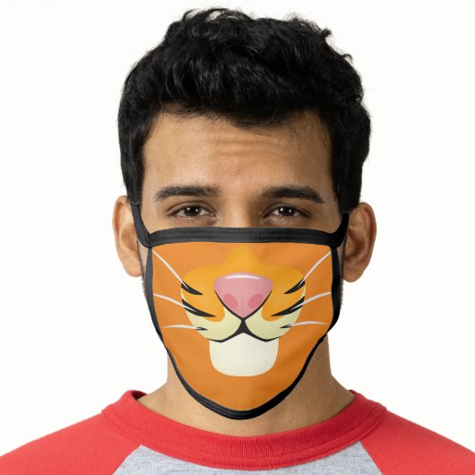 Cute Tiger Face Cartoon Style for Kids Mask (Worn Him)