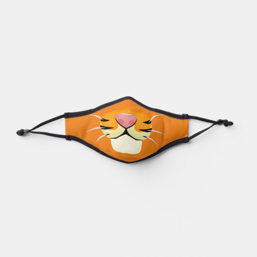 Cute Tiger Face Cartoon Style Premium Face Mask (Front)