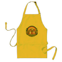 Cute Tiger Family Adult Apron