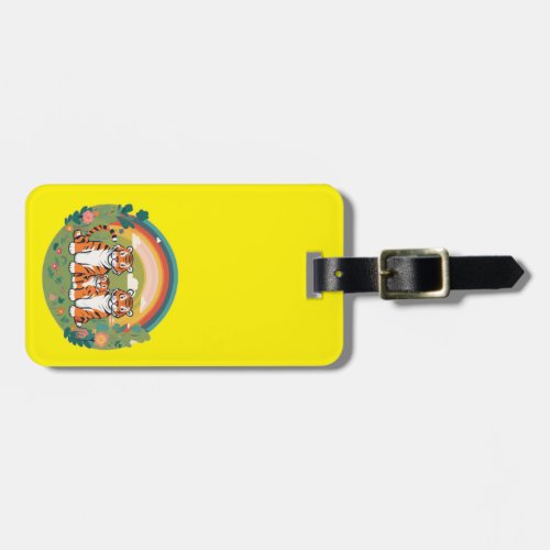 Cute Tiger Family Luggage Tag