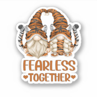 Cute Tiger Gnome For Valentines Day Couples And Ti Sticker