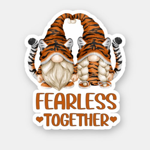 Cute Tiger Gnome For Valentines Day Couples And Ti Sticker