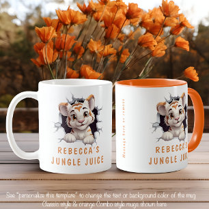 Cute Tiger In A Mug! Novelty For Tiger Lover White Coffee Mug