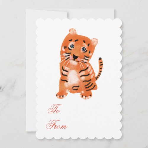 Cute tiger invitation invitation