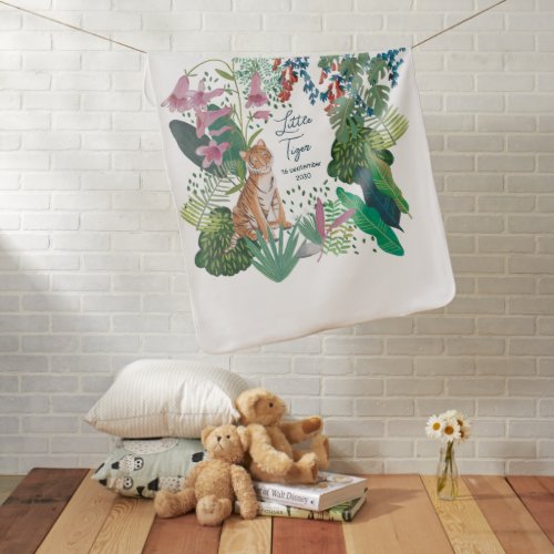 Cute Tiger Jungle Mommy to Be Baby Shower    Baby Blanket