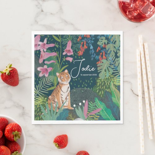 Cute Tiger Jungle New Baby Shower    Napkins