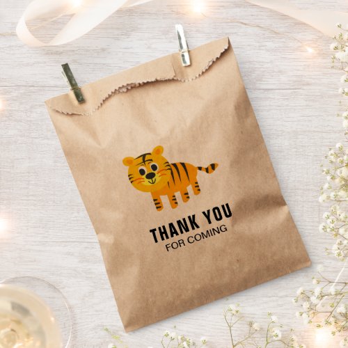 Cute Tiger Kids Birthday Party Favor Bag