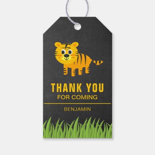 Cute Tiger Kids Birthday Party Favor Gift Tags