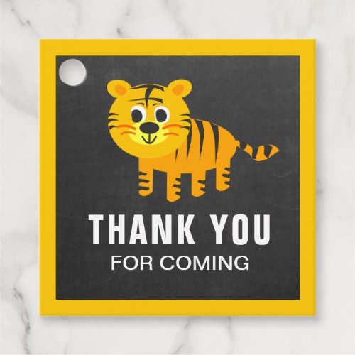 Cute Tiger Kids Birthday Party Favor Tags
