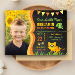 Cute Tiger Kids Photo Birthday Party Invitation<br><div class="desc">Amaze your guests with this fun animal birthday party invite featuring a cute little tiger and modern typography against a chalkboard background. Simply add your event details on this easy-to-use template and adorn this card with your child's favorite photo to make it a one-of-a-kind invitation. Flip the card over to...</div>
