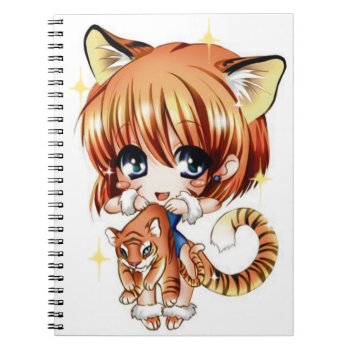 Cute Tiger Love Notebook by RuthKeattchArt at Zazzle